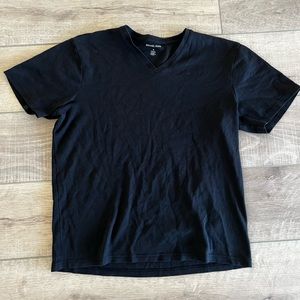 Michael Kors V-Neck Tee Shirt - Black (M)